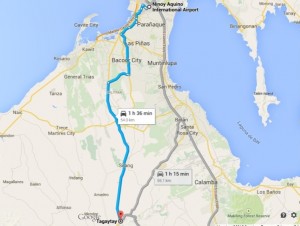 NAIA to Tagaytay - Emilio Aguinaldo Hway